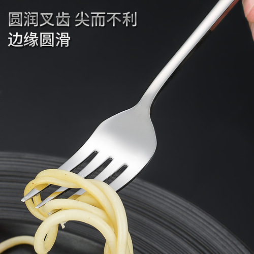 316 stainless steel spoon, knife and fork, Korean spoon, long handle stirring Western tableware set, coffee dessert rice spoon