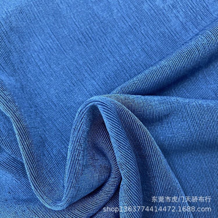 现货供应针织涤氨300克1*1罗纹 300克抖抖布 春秋阔腿裤时装面料