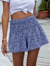 C 86199 Summer Floral Wave Hem Skirt �黨����߅��ȹ �羳���l