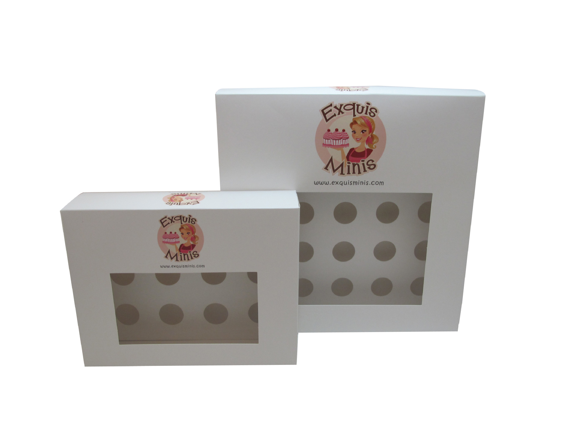 粉色蝴蝶结开窗蛋糕盒 纸杯蛋糕盒