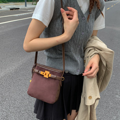 外贸女包纽约晨光托特包包女士2025新款复古棕色质感单肩斜挎包包