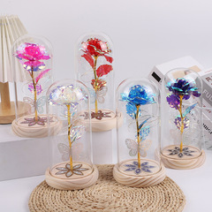 Factory Direct Sale LED Rose Preserved Flower Dried Flower Gift Box Ornament for Qixi Valentine's Day Exquisite Gift Night Light