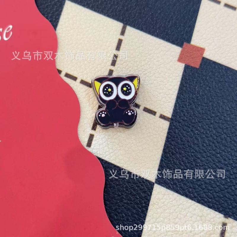 印花浮雕卡通小猫透明板材串珠 diy手链手机链包挂车挂饰品配件|undefined