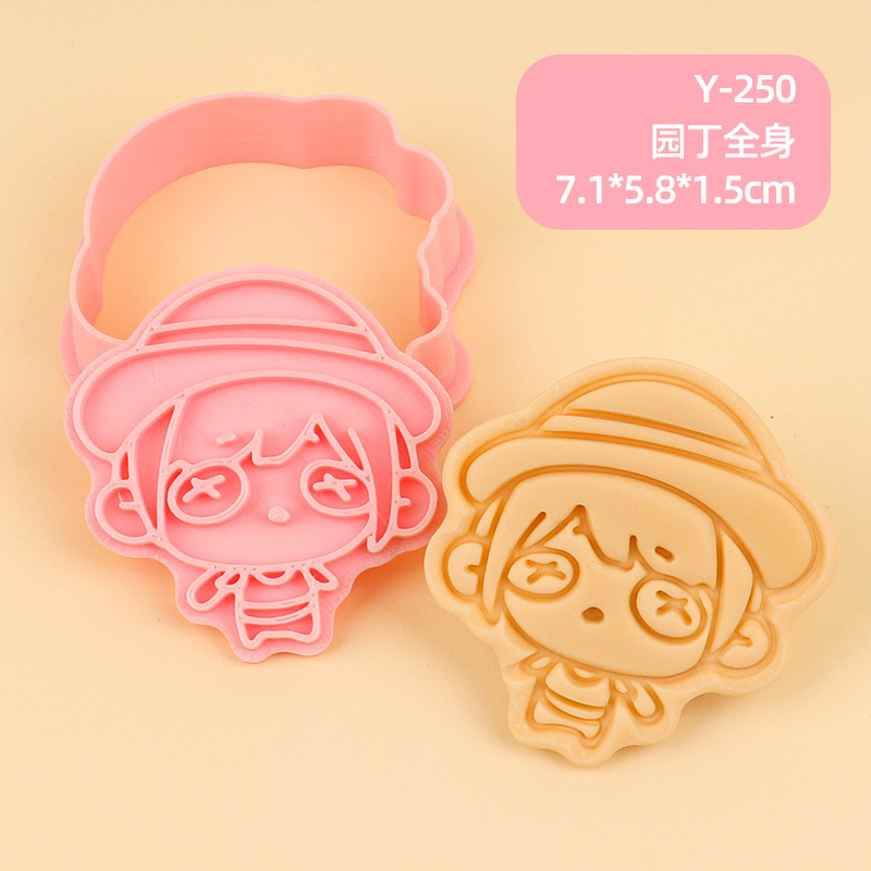 Juego de Moldes para Galletas 3D Personajes de Anime de Plástico para Repostería image 84