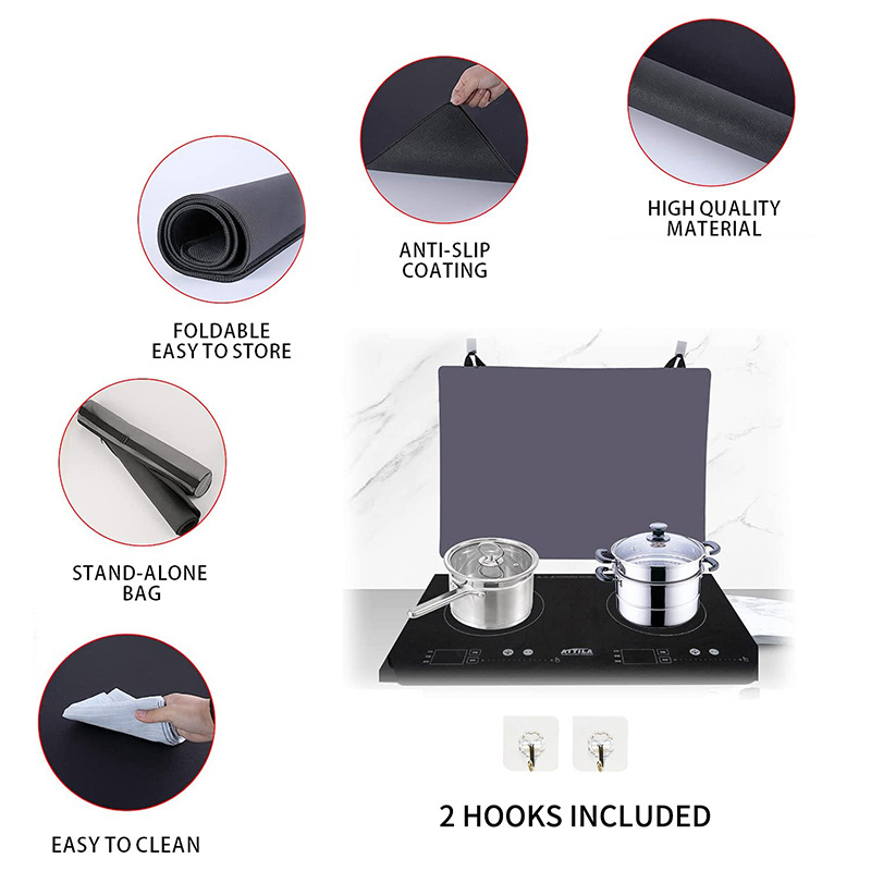 Cocina de inducción almohadilla protectora de goma ultrafina almohadilla de cocina de inducción multifuncional aislamiento almohadilla protectora almohadilla de cocina de inducción de goma