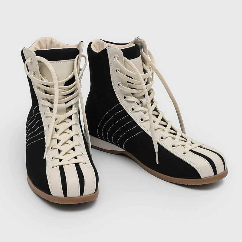 新款男士拳击训练鞋休闲小众潮款系带厚底马丁靴23397-K