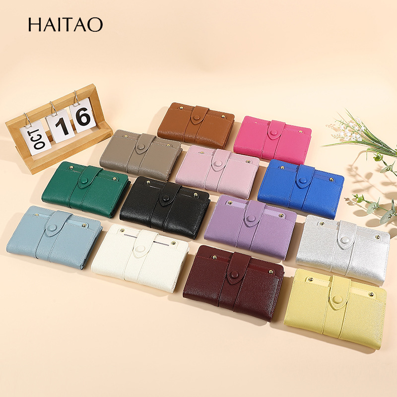 Nueva cartera de mujeres bolsas de tarjetas de color sólido2024 mujeres de alto nivel sentido transfronterizo cremallera bolsas de cambio fuente fabricante