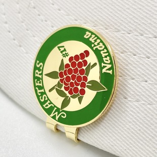 PM99 golf hat clip magnetic Mark metal ball label golf seal printed lacquered enamel accessories club