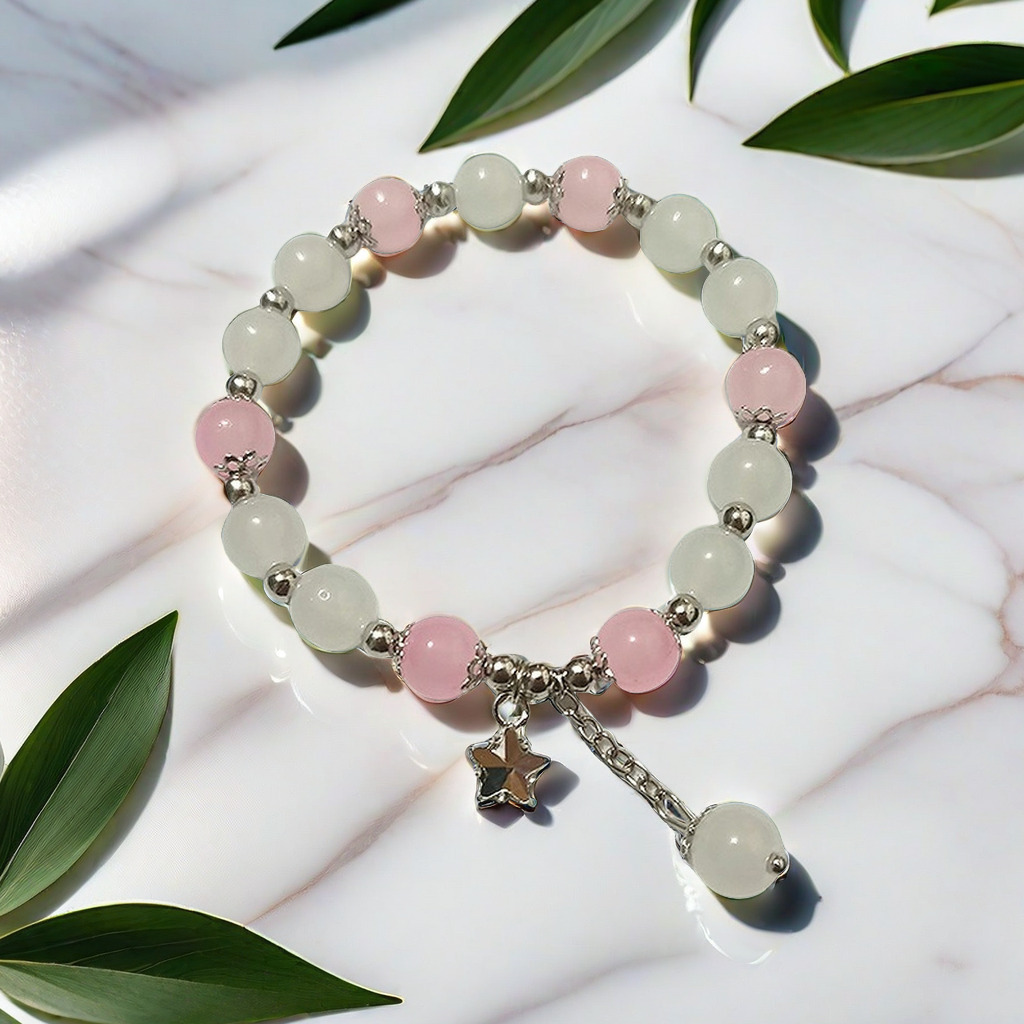 g23 핑크 크리스탈 스타 팔찌