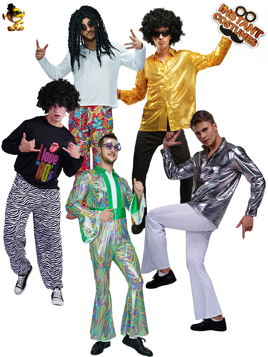 Adulto Halloween Europa y América Retro Moda 70 Disco Hip Hop Retro Juego de rol Trajes de fiesta