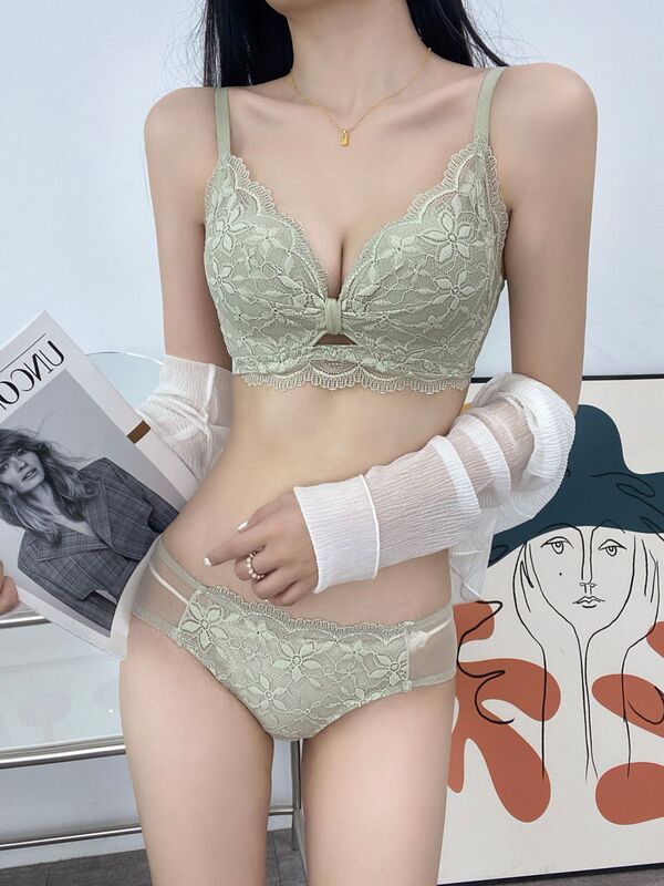 2023 new lace edge sexy girl underwear push up adjustable bra breathable breast-receiving bra without steel ring 2023 new lace edge sexy girl underwear push up adjustable bra breathable breast-receiving bra without steel ring