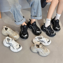增高榴莲轮胎底巴黎厚底老爹鞋女鞋2025春夏季百搭情侣休闲运动鞋