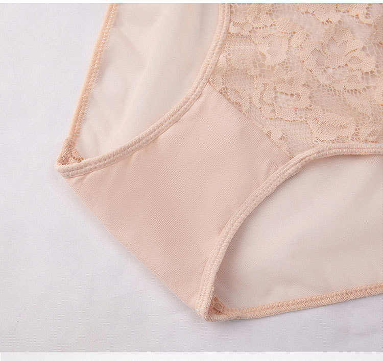 Women's Gender Sexy Style Solid Color Breathable Mid Waist Briefs Panties