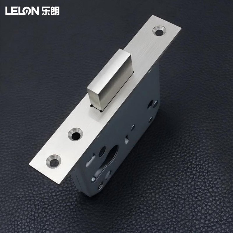 Acero inoxidable estándar europeo 304 cuerpo de cerradura de canal 55 margen unilateral cuerpo de cerradura de lengua puerta de fuego puerta de bomberos cuerpo de cerradura de tubo de pozo