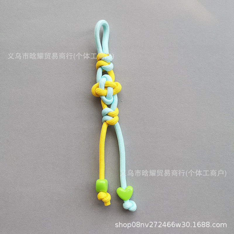 原创多巴胺中国风箱包挂件miu系挂绳钥匙扣手机书包挂饰手工编绳|undefined