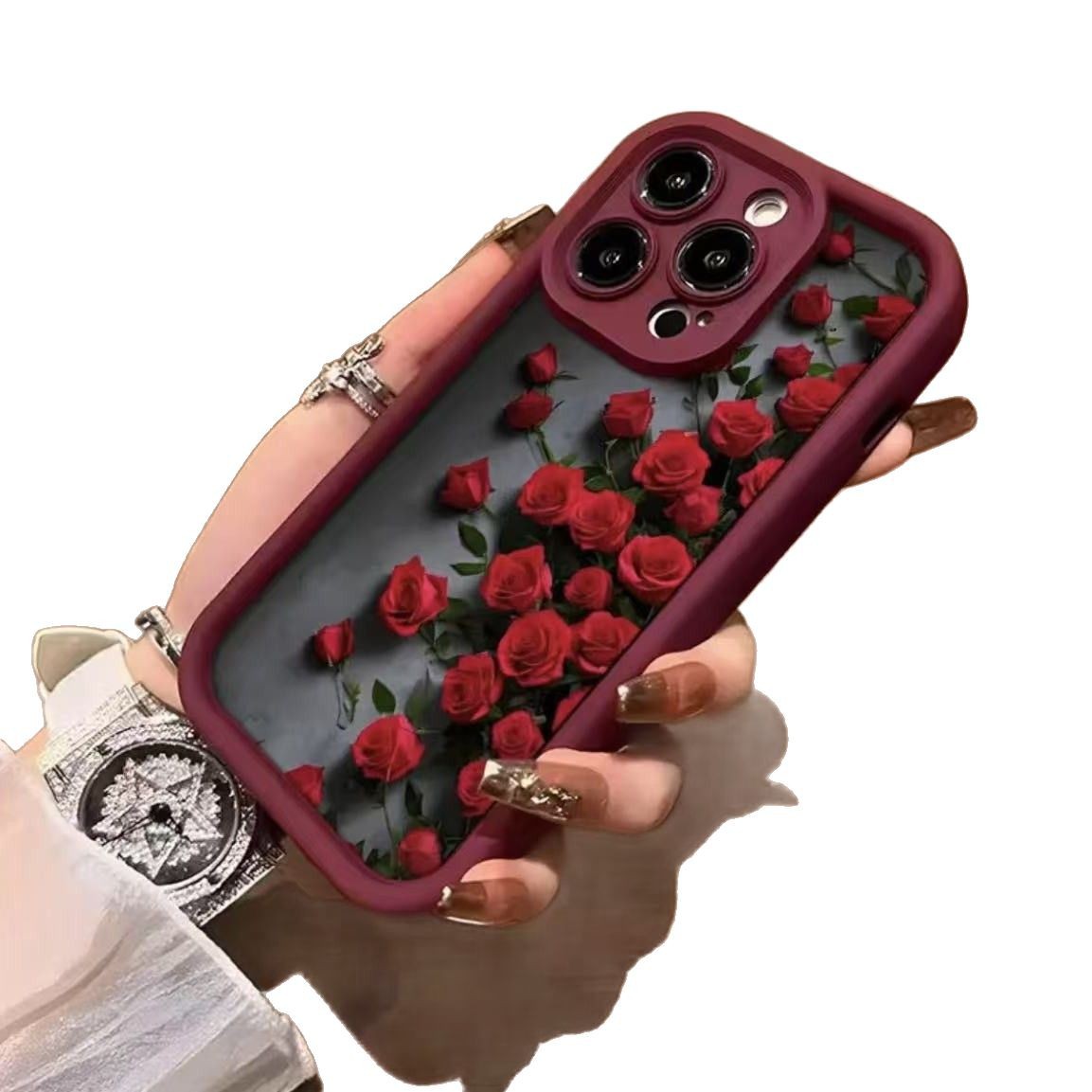 Rosa transfronteriza para iPhone 16pro funda para teléfono móvil Apple 15pro/14 comercio exterior 13promax nuevo 12x