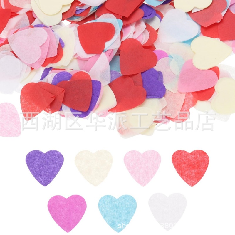 10g colorido 2.5cm confeti de amor fiesta de bodas de San Valentín sosteniendo pétalos globos transparentes relleno de bola de olas