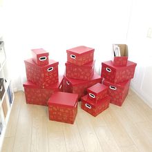 超大礼盒硬纸质收纳箱带盖衣服储物箱无异味可折叠搬家纸箱独立站