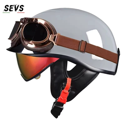 Motosiklet kaskı (dəbilqə) — scoop helmet - cement-gray-aurora-red-mirrorcopper-mirror-tea-mirror-m
