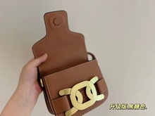 TODS 肖战同款22新款女生单肩复古马鞍斜挎真皮包包一件代发