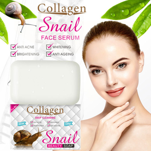 Cross-border wholesale snail handmade soap moisturizing, hydrating and brightening face wash soap essential oil handmade soap Snail Soap