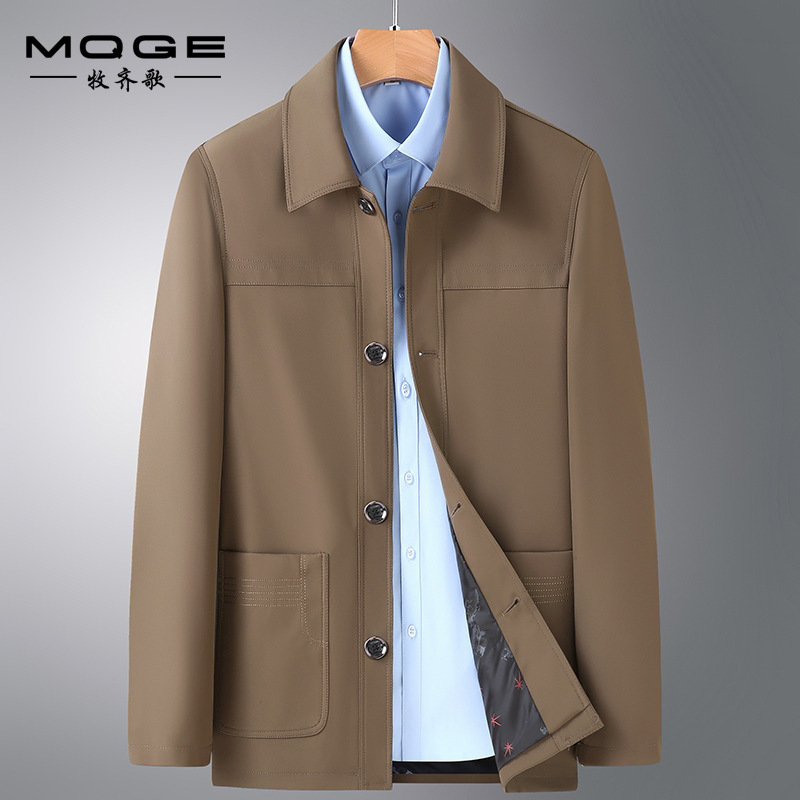 Cross-Border Plus-Size Men's Jacket, Business Casual Lapel Jacket, Dad Style, Autumn Men's Button-Down Loose Wedding Coat Cross-Border Plus-Size Men's Jacket, Business Casual Lapel Jacket, Dad Style, Autumn Men's Button-Down Loose Wedding Coat