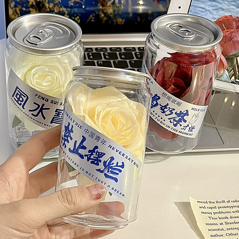 Ледяной тюлень розы цветы прозрачные банки настольное украшение Церемония подарок День Святого Валентина Забавный подарок