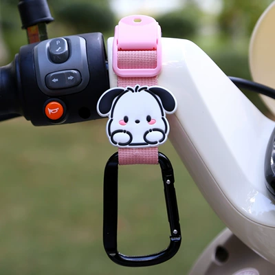 Cute Cartoon High-Value Stroller – Other Electric Vehicle Accessories - pink-ribbon-square-buckle-shy-dog-black-buckle-long-style-36cm