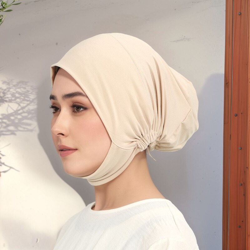 Aliexpress Hot-Selling Popular Milk Silk Versatile Small Hat, Malaysian Fashion Solid Color Elastic Small Hat