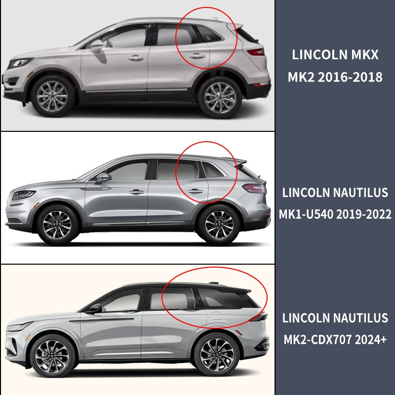 Suitable for Lincoln MKX navigation home windows, sunny rain shields MKX Nautilus Window Visor