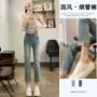 宽松薄款直筒显瘦烟管裤