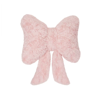 Car Neck Pillow, Lumbar Support – Waist support - rabbit-fur-frosted-bow-ribbon-waistrest-pink