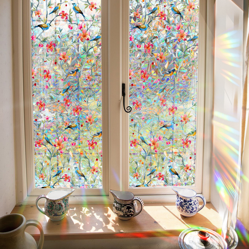 140g Weight Glass paster Home Textiles & Decor Type PVC Material Leaf Pattern Casual, Pastoral Style Casual Pastoral Leaf PVC Glass Paster Wall Art 67