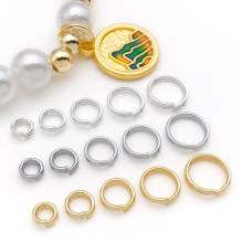 DIY饰品配件闭口圈铜镀18K真金双圈手链项链配饰圆圈挂圈材料批发