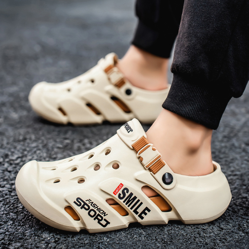 Zapatos con agujeros de Baotou transfronterizos para hombres, verano nuevo estilo, plataforma para el hogar, zapatos de playa al aire libre, sandalias de oficina