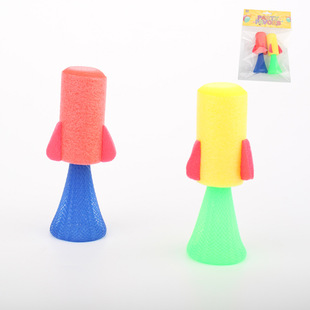 Bounce Rocket Launcher (2 Pack) EVA Fingertip Bounce Doll Projection Rocket Jump Toy For Export Only
