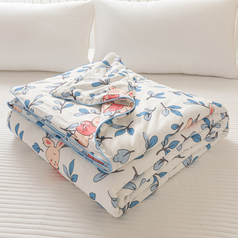 Edredón de fibra de soja Edredón fresco de verano Edredón de aire acondicionado Núcleo de primavera y otoño Dormitorio de verano para niños individuales y dobles Edredón de verano Lavable a máquina