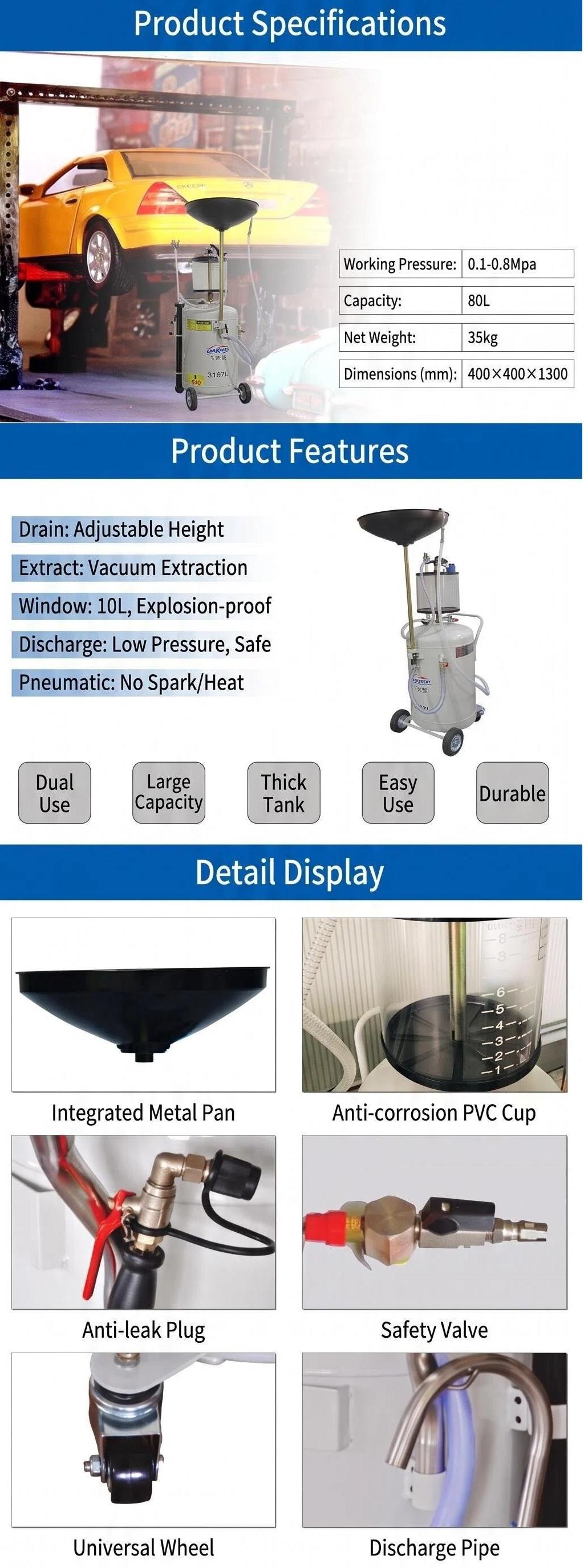 CARXPERT & LAUNCH Engine Waste Oil Extractor Vacuum Oil Extractor and Filler Integrated Machine for Oil Change