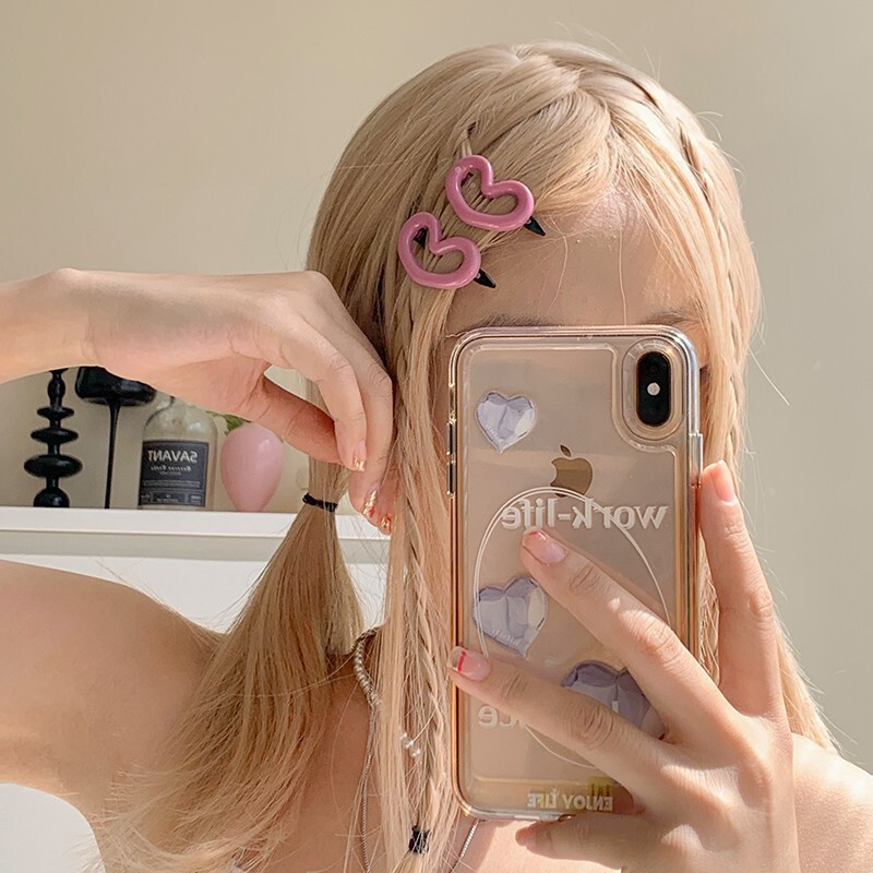 スイートガールインスタイル五芒星ブロークンヘア前髪クリップサイドラブスターサイドクリップ甘くてクールでかわいいヘアアクセサリー|undefined