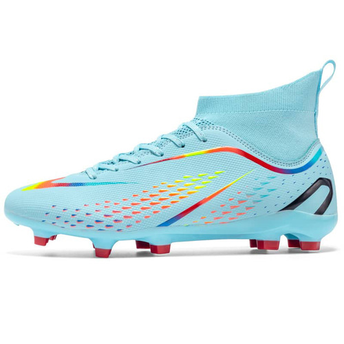 TEMU Outdoor Student Sports Football Shoes with Mid-Top for Men and Women, AG Long Nail TF Fragmented Nail Grass Court Competition Shoes