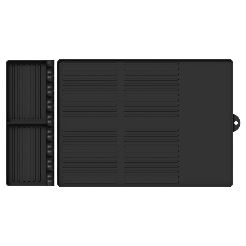 블랙 - 스트레이트 스트라이프 투인원(바비큐매트+시즈닝매트)