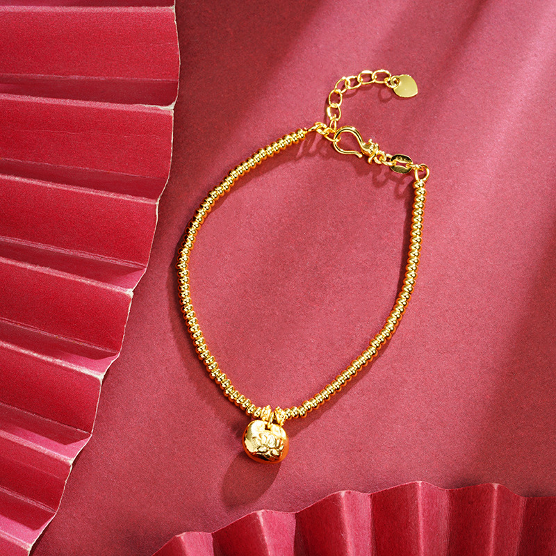 Nuevos productos de pulseras de oro de arena vietnamita de moda nacional antiguo estilo pequeño graso Fu cuentas de brazalete de corte de mujeres no se desvanecen accesorios