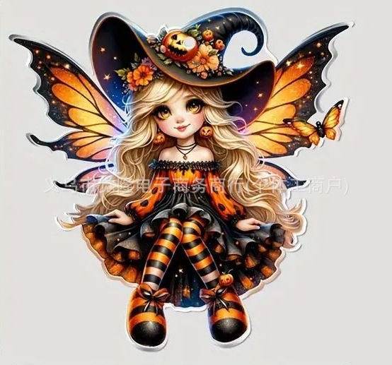 Nuevos productos transfronterizos de acrílico Halloween Elf de automóviles decoración colgante accesorios de llaves colgante soporte fijo