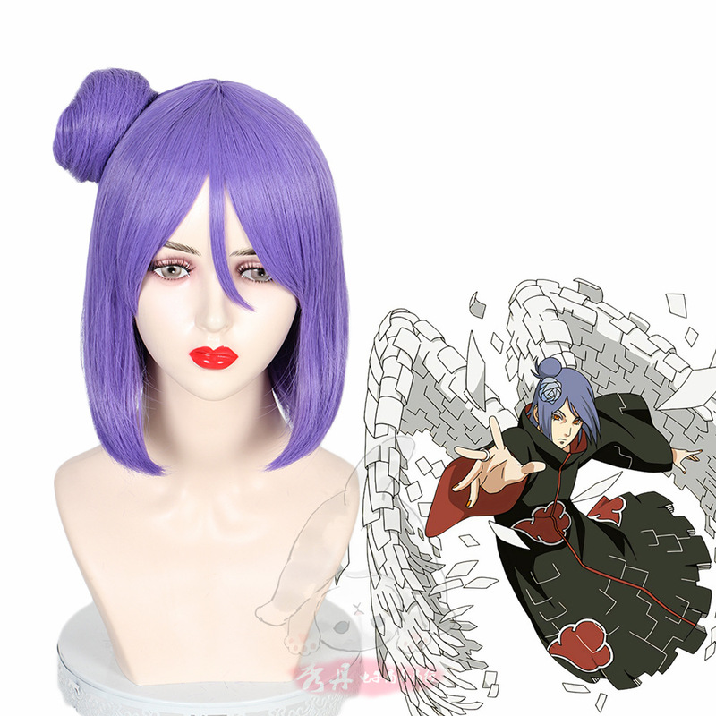 Xiudan Naruto Xiaonan cos Wig Silicone Simulation Scalp Top Tiger Clip Hair Bag