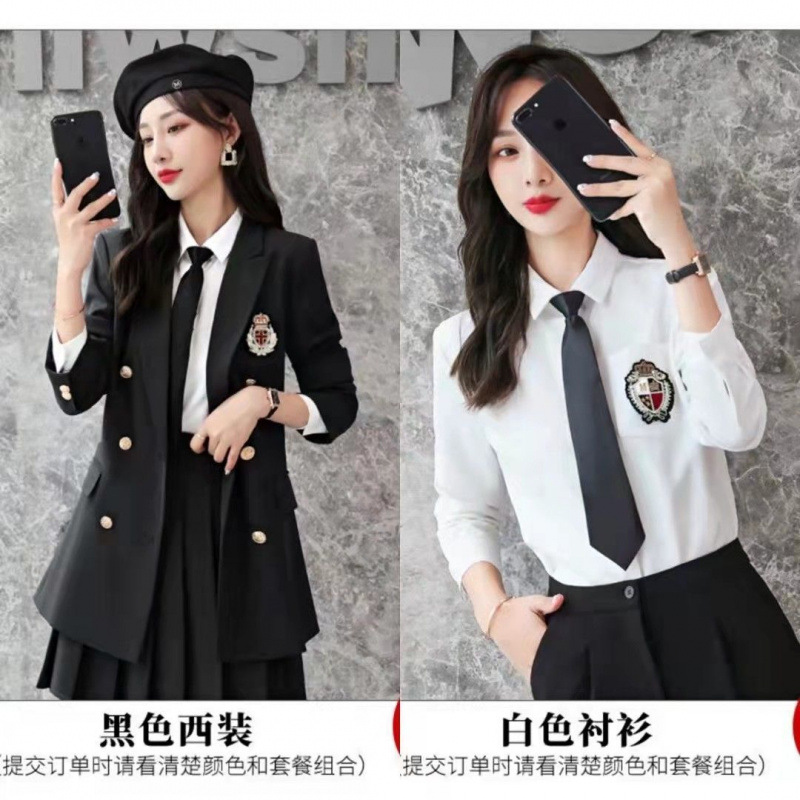 2052 검은 양복 + 무료 넥타이 셔츠