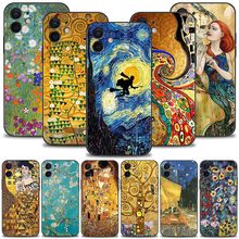 适用iPhone15手机壳外贸新款艺术油画梵高美术生彩绘手机壳