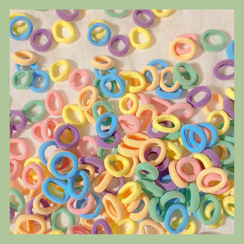 Caricatura encantadora anillo de pelo pulgar no daña el cabello de los niños correa de correa pequeña cuerda de cabello para niñas cuerda de cabello