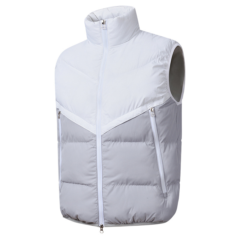 Montaña multi-bolsillo sin mangas hombro cross-border chaleco de arroz blanco herramientas al aire libre chaleco de plumón hombre de alta gama personalizado