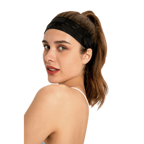 One-piece drop-shipping sports headband, outdoor fitness breathable sweat-absorbent headscarf, yoga running mountaineering elastic headband anti-sweat