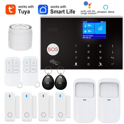 Wi-Fi умная противоугонная сигнализация Tuya GSM домашняя безопасность беспроводной инфракрасный датчик приложение дистанционного управления
